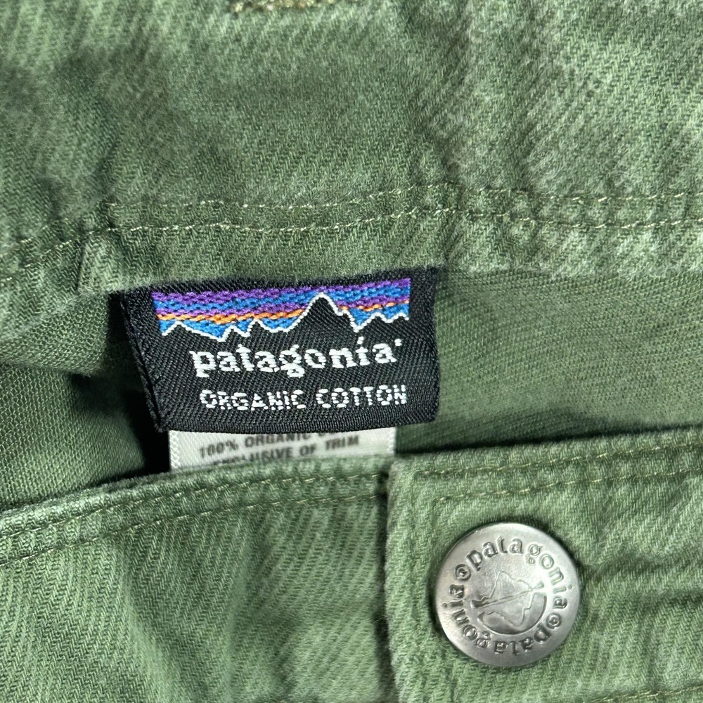 Patagonia Pants Womens 10 Green Cargo Organic Cotton Twill Relaxed Casual - Picture 4 of 13